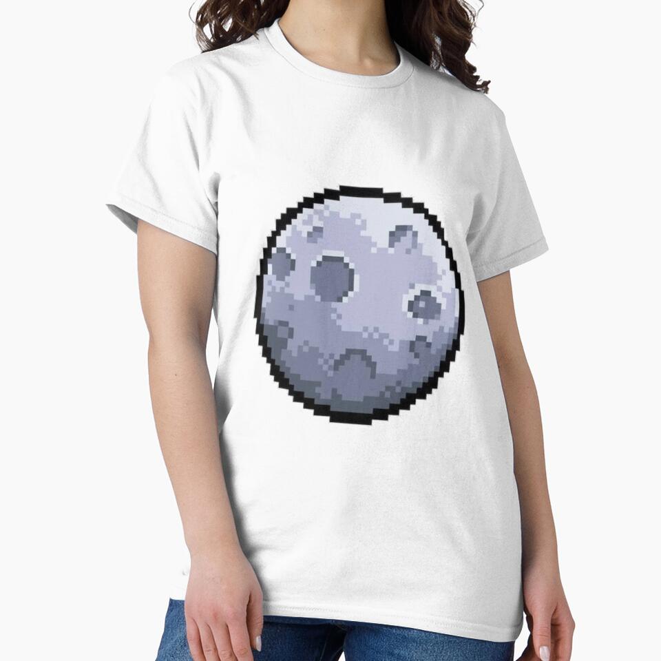 Pixel Art Moon Planet 8-Bit Design by The-SilentPlace