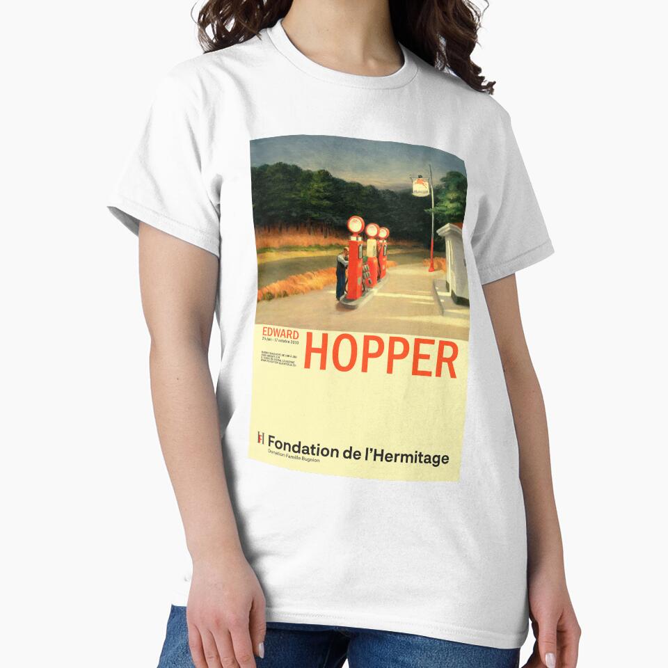 Edward Hopper - Gas - Minimalist Exhibition Art Poster by Francisco Couto