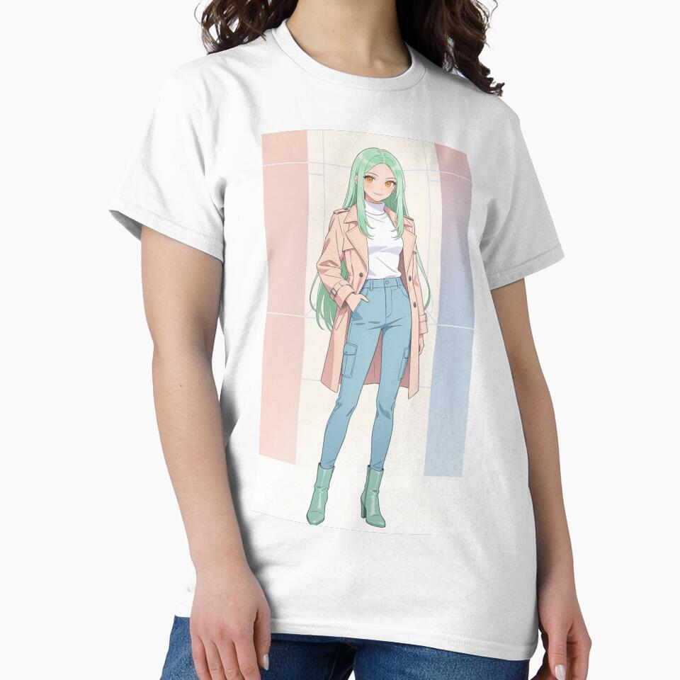 Confident Modern Pastel Anime - Fashionable Trench Coat Pose colour #2 by KMChronicles