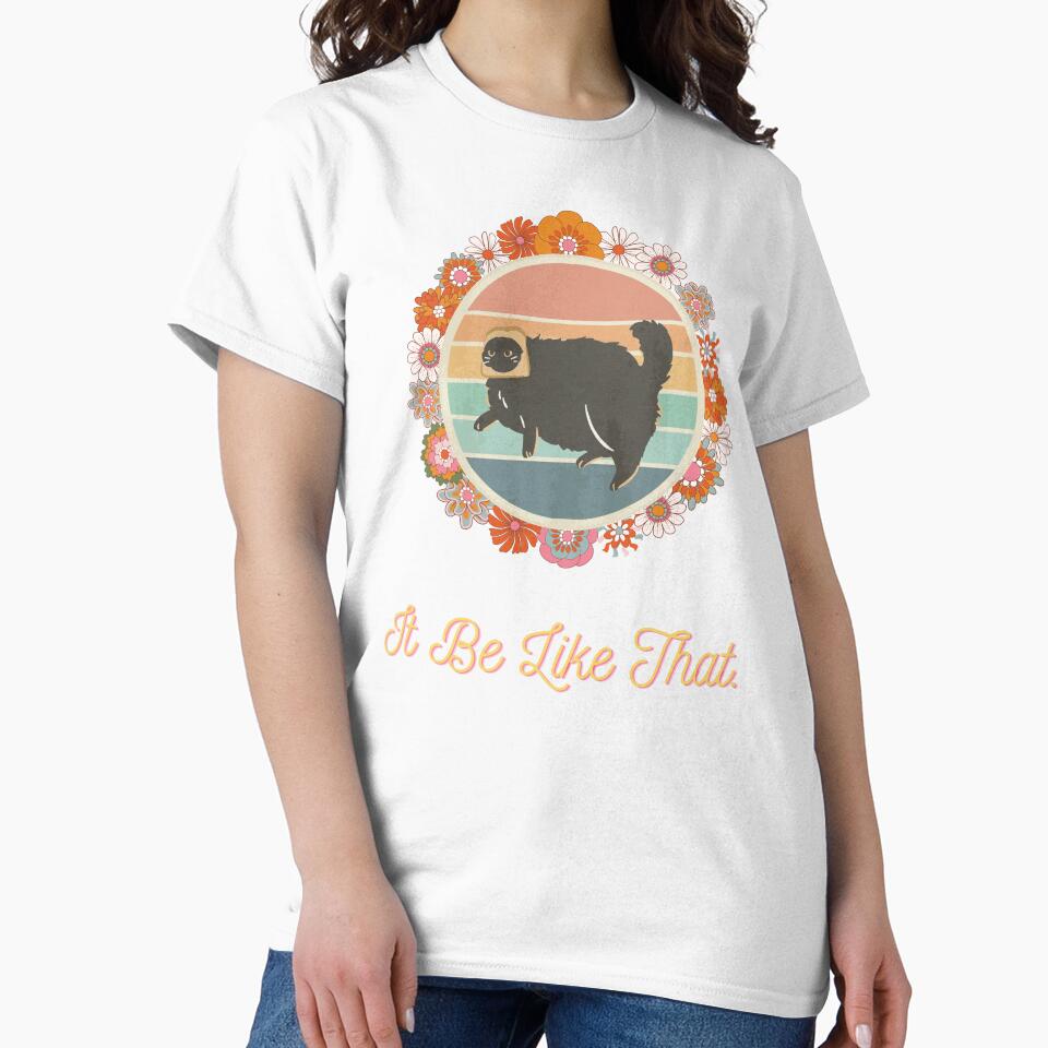 "It Be Like That"" - Bread Head Cat with Retro Vintage Sunset Hippie Flowers by RisenAgain - Quantum BrainGlitch | Designs