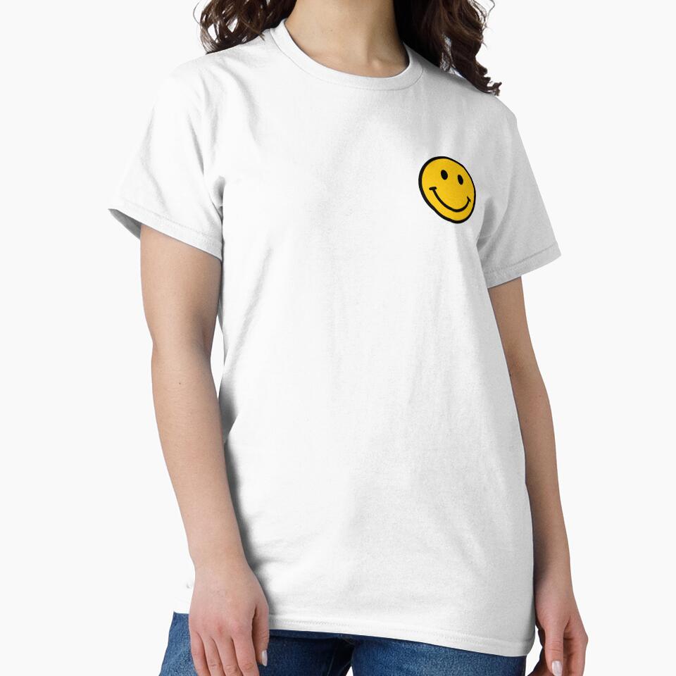 Happy Smile Face Classic Yellow Sticker by Katie  Regan