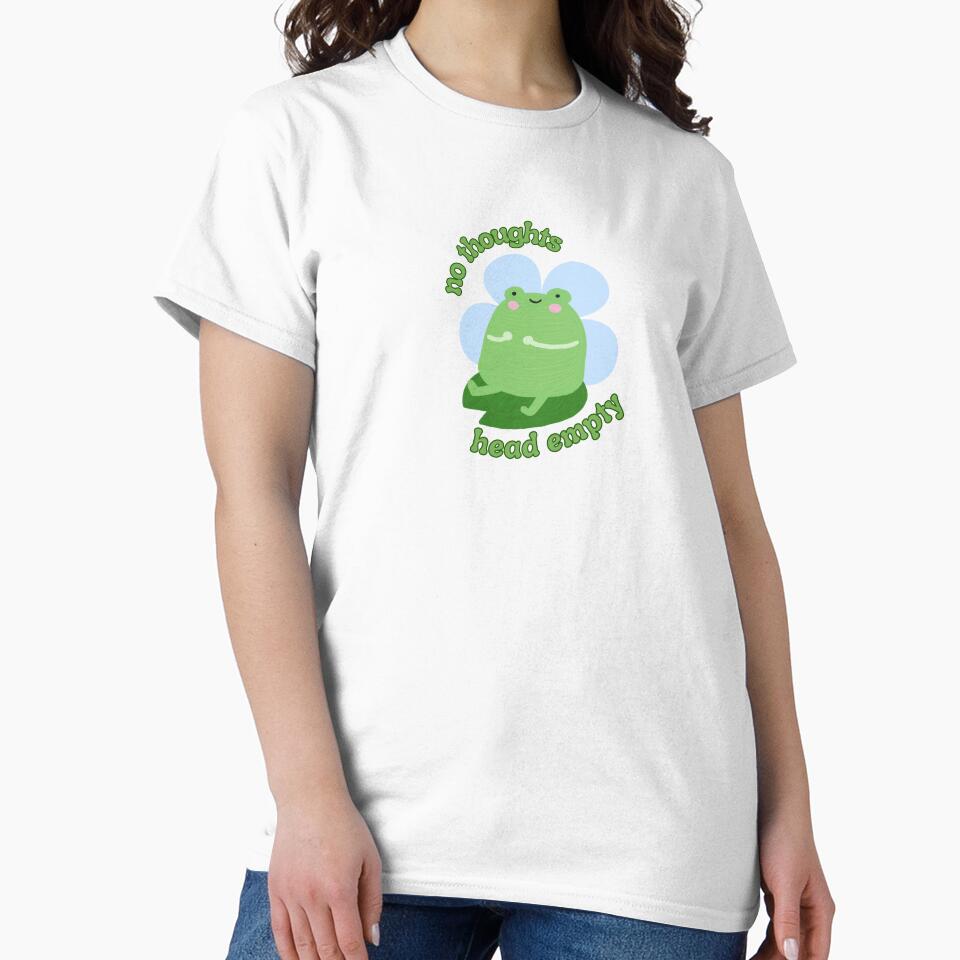 no thoughts head empty cute frog by stickersxbecca