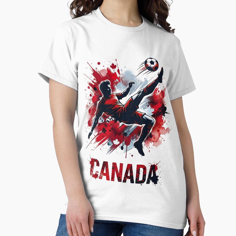 Canada Soccer Fan T-Shirt | Red White Football Pride Tee | Canadian Fan Gift 2026 by 3ac-Arts