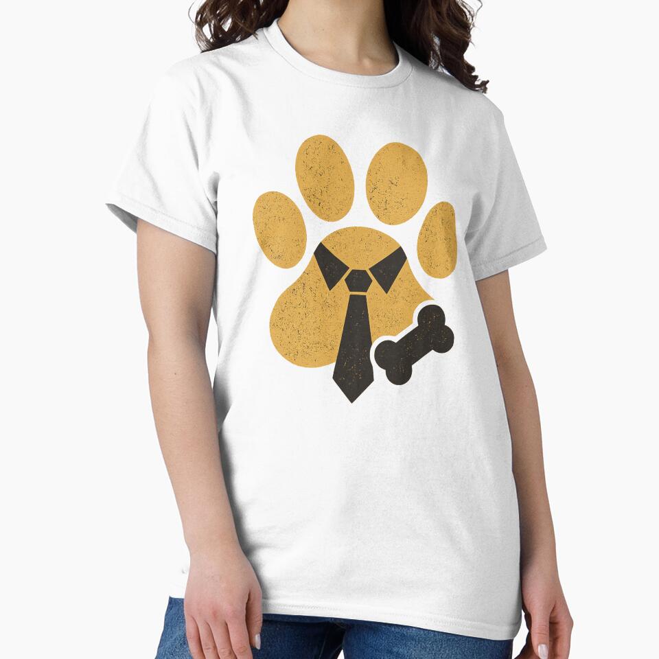 Fur Dad Paw Tie Dog Bone by Corvoria