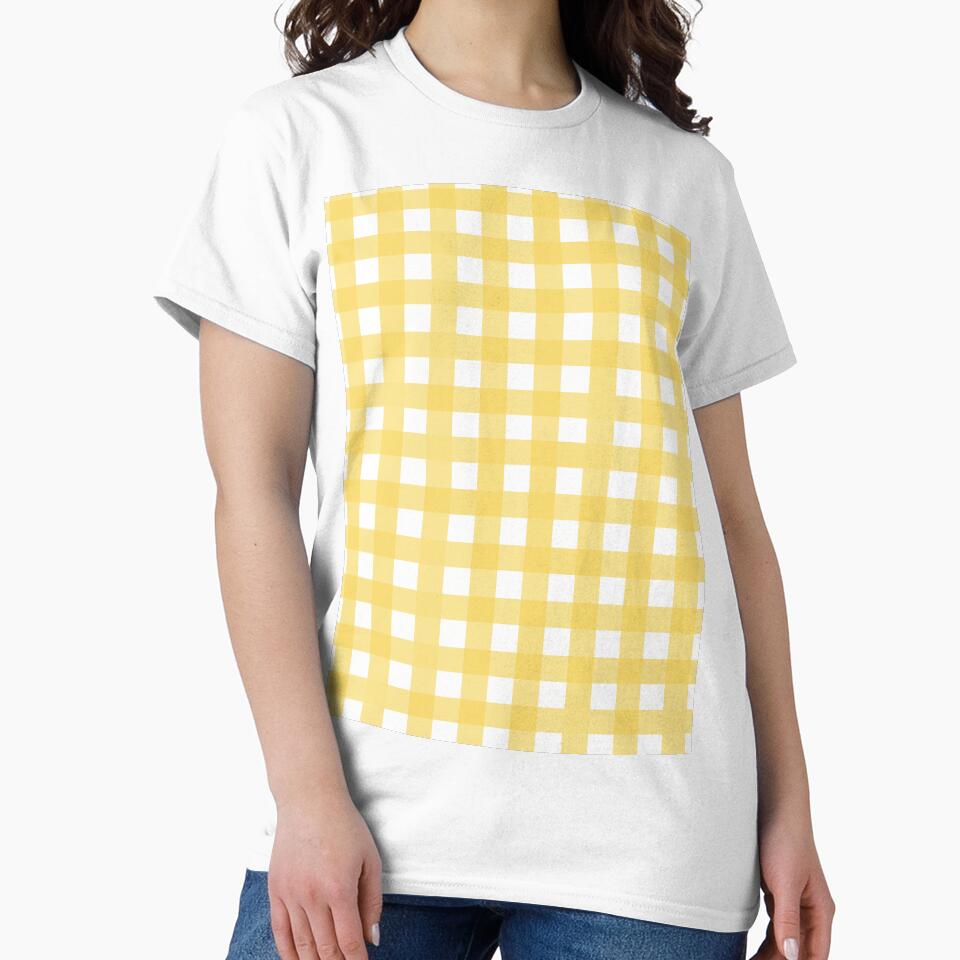 Bright Yellow Gingham Pattern by Zaya_art