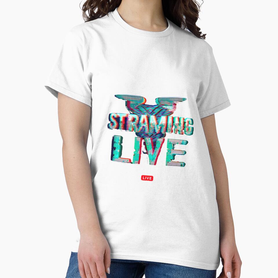 Streaming Live - Retro Glitch Effect Streamer Typography by Cairo-Ink