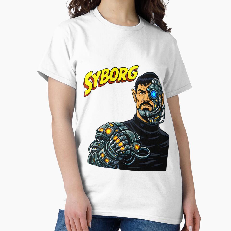 Syborg Retro Sci-Fi Cyborg Alien Illustration by AuraloomAtelier