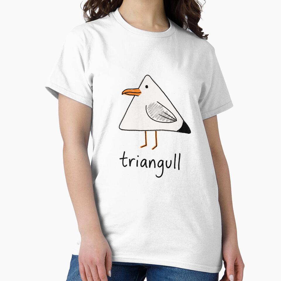 Triangull Funny Geometry Cute Triangle Seagull Bird by Thread Paradox