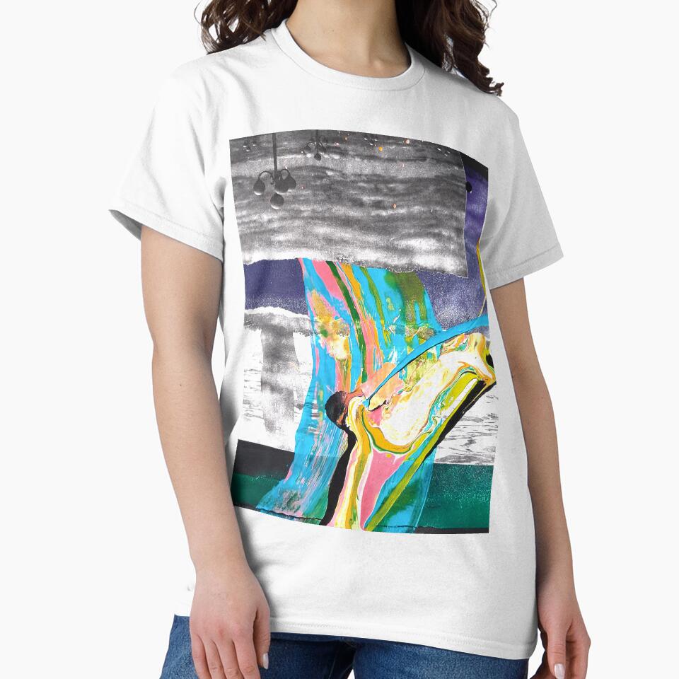 Surreal Rainbow Wave Collage Art by Kacixart
