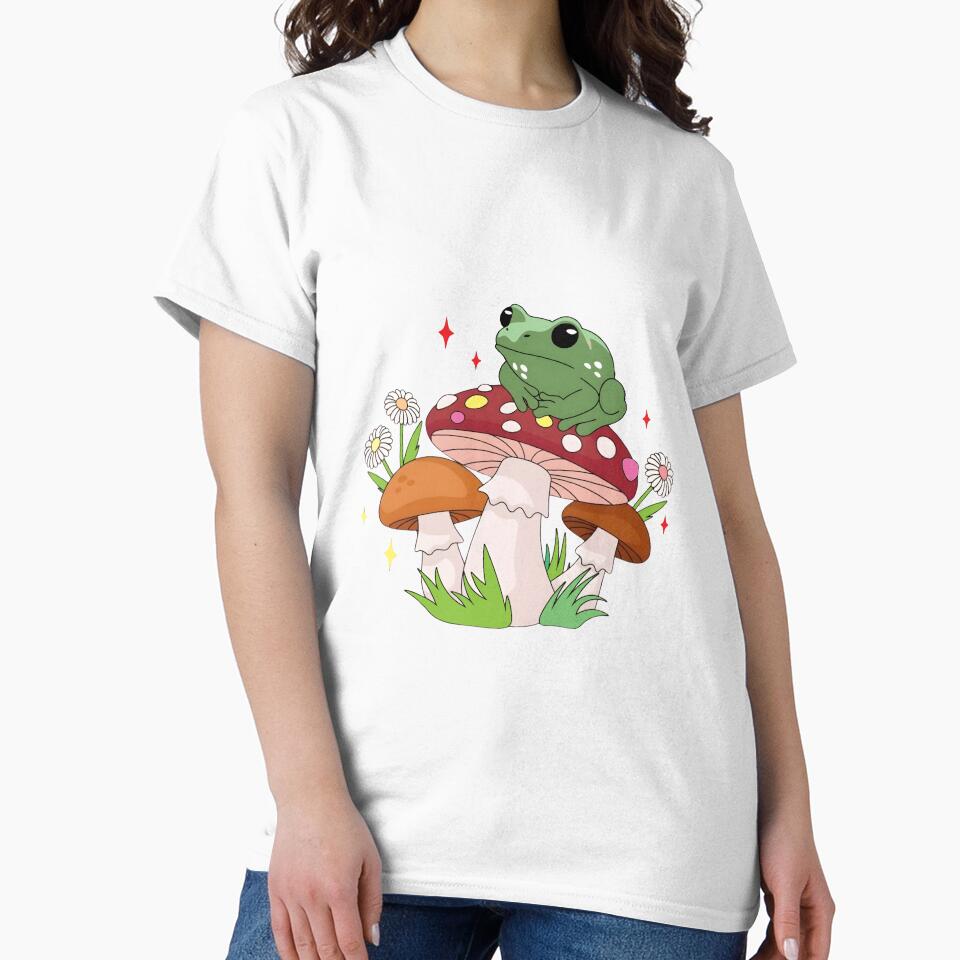 Cute Frog Sitting on Mushrooms by PholPol1959