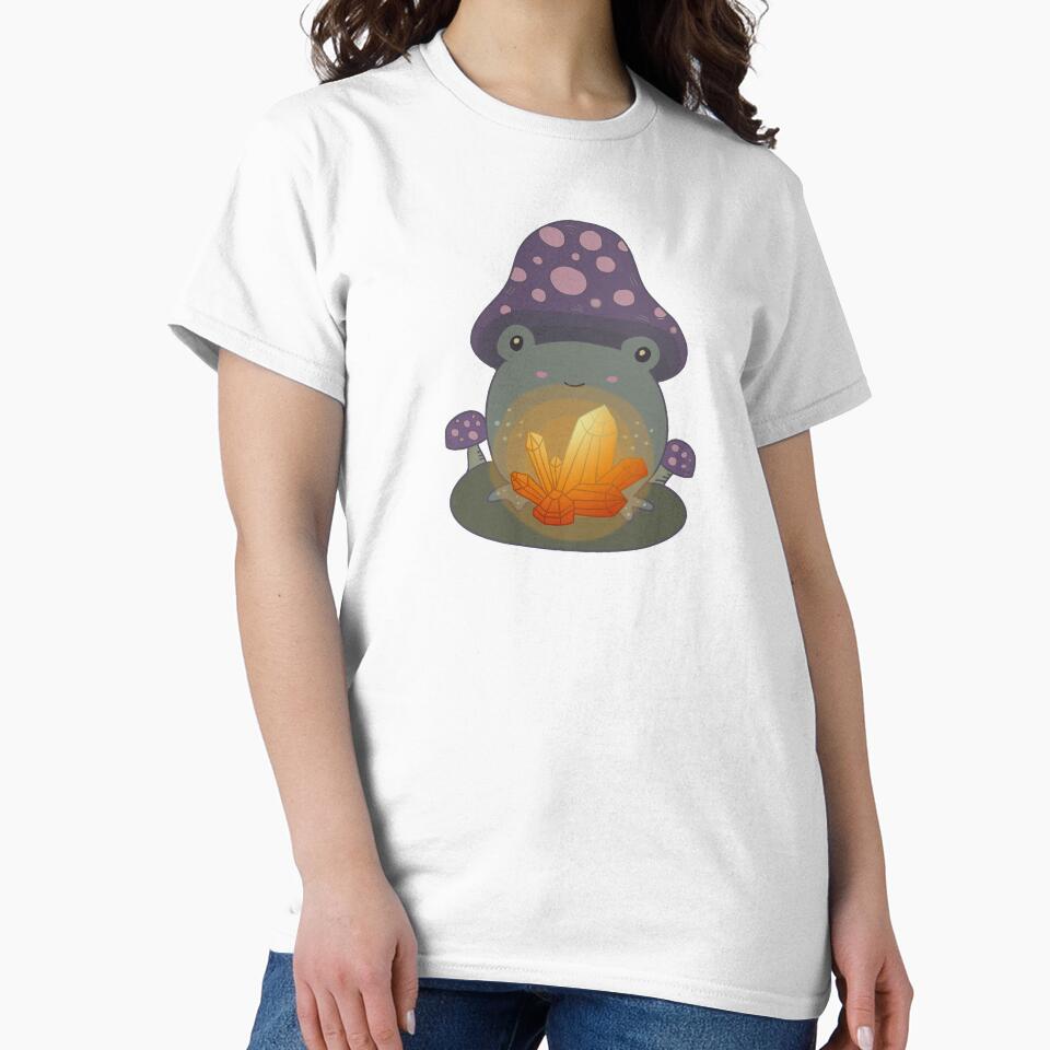 Goblincore Aesthetic Frog & Healing Crystal by GrimButterfly