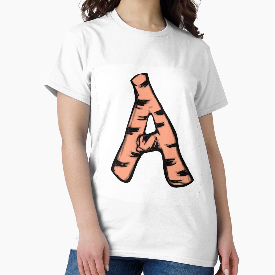 Striped Letters - A by MyBottomShelf