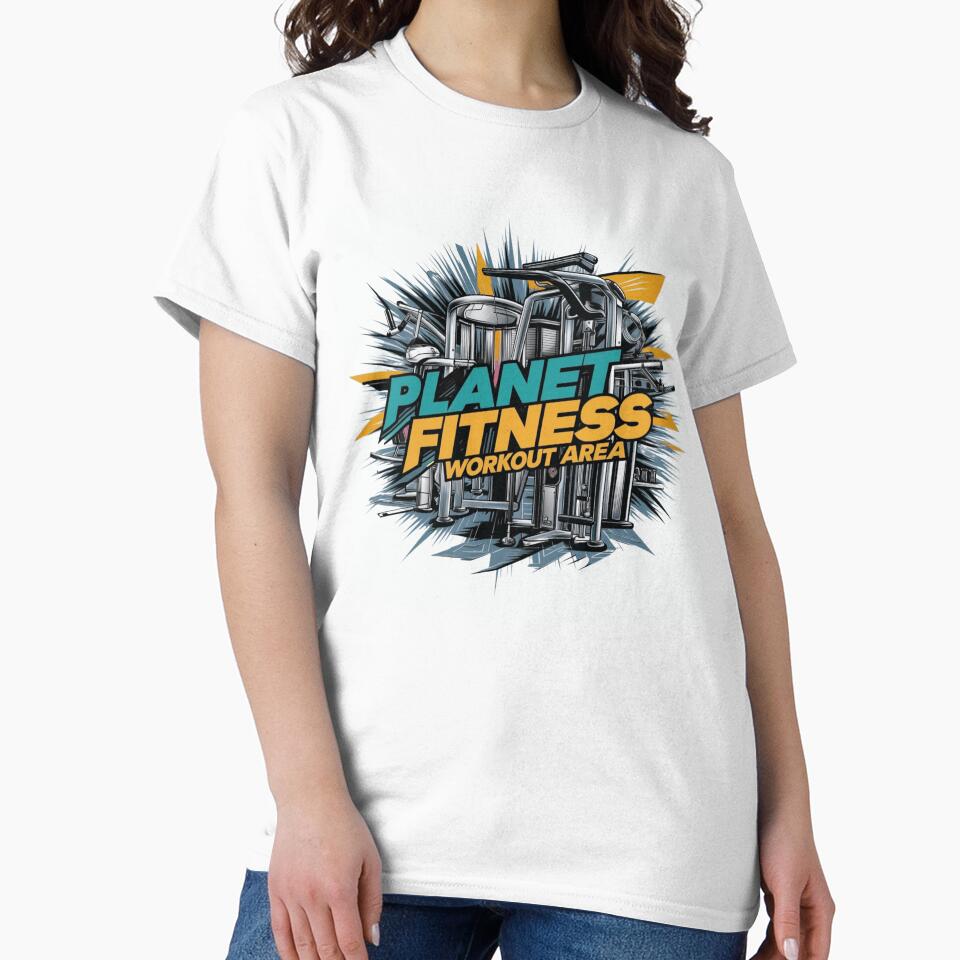 Planet Fitness Workout Area Graphic Tee for Gym Enthusiasts by Bmd4Fitness