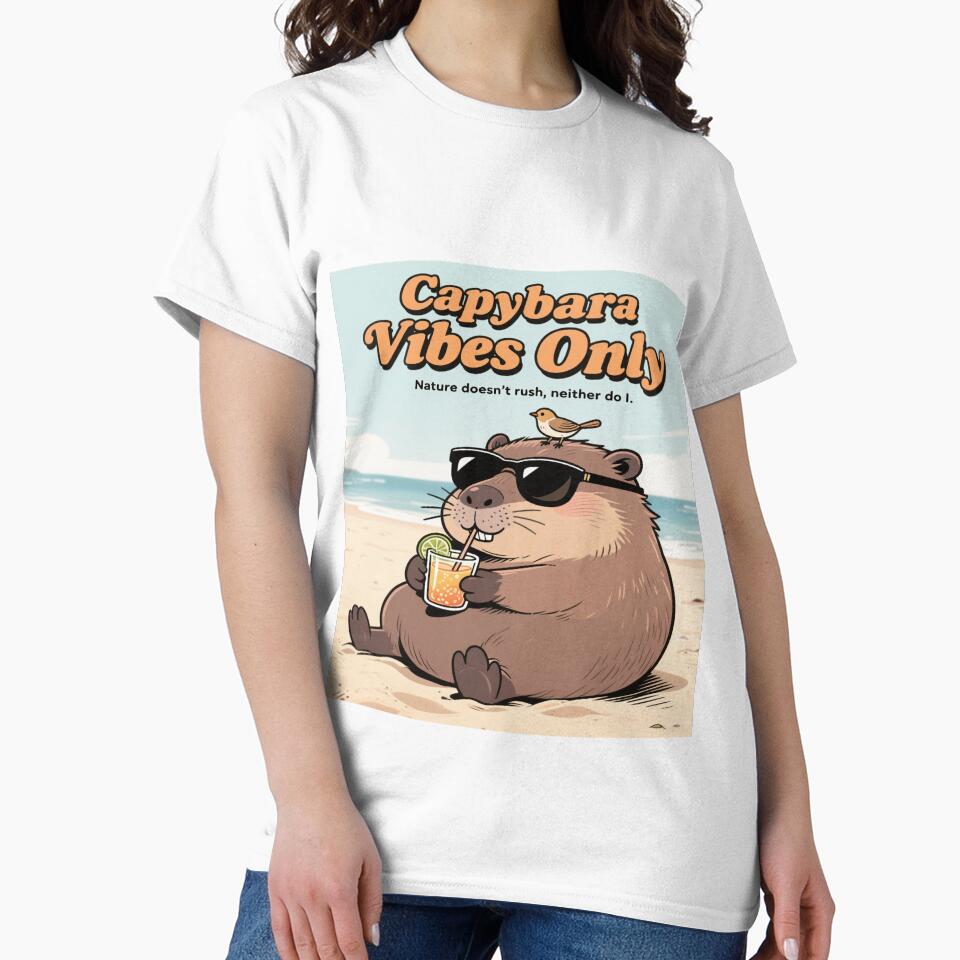 Capybara Vibes Only – Chill Animal Art by designer14years
