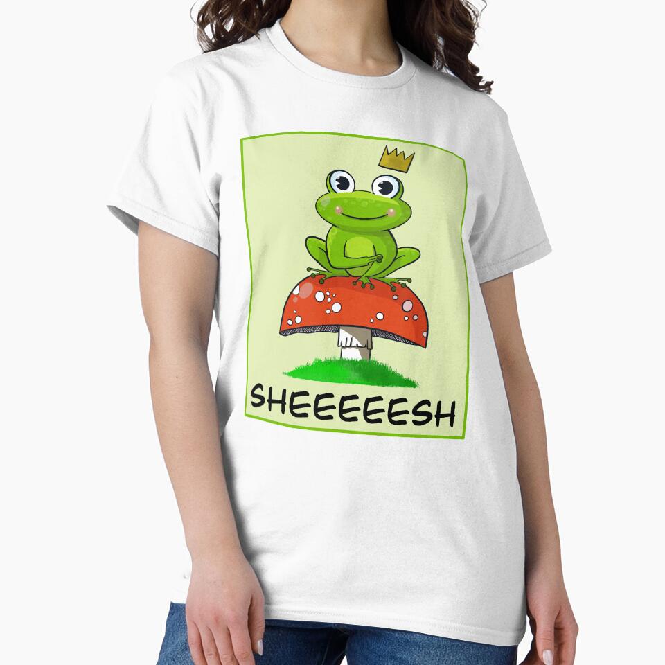 Sheeeesh, Frog on a Mushroom by Chelsealuv Krigbaum