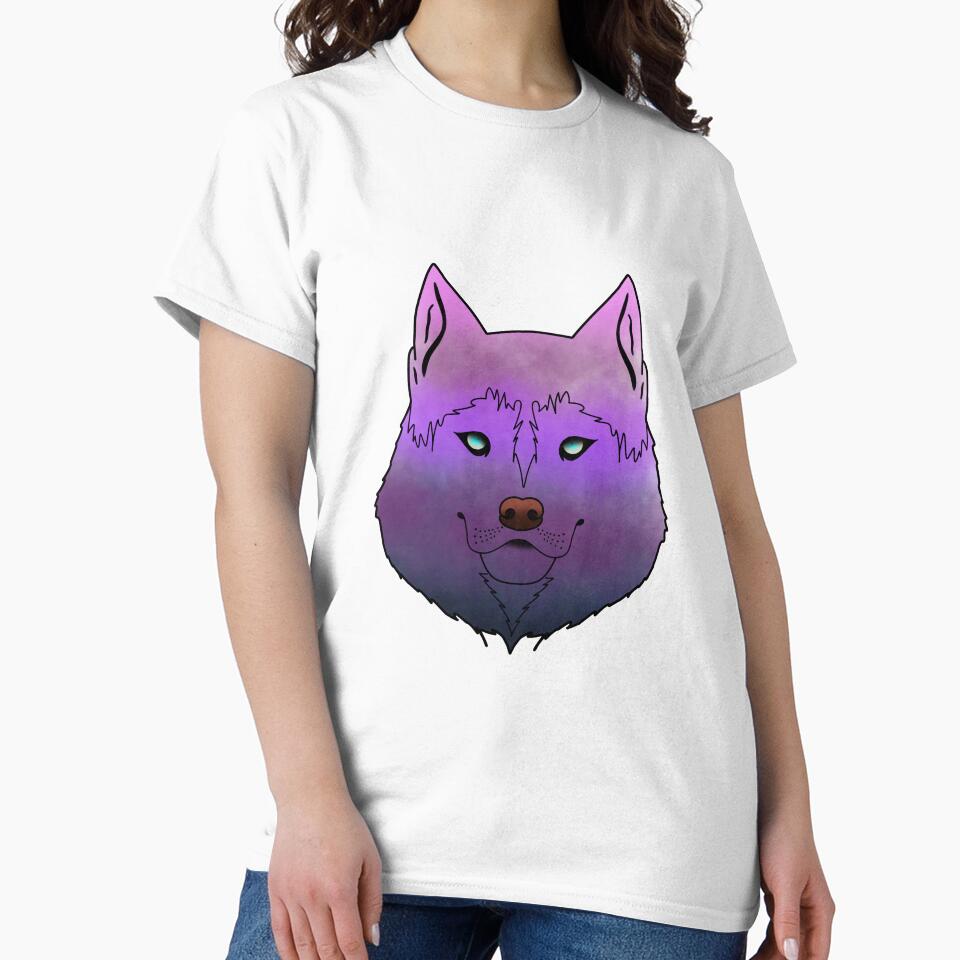 Simple purple wolf by MoonlitMadnessDesigns