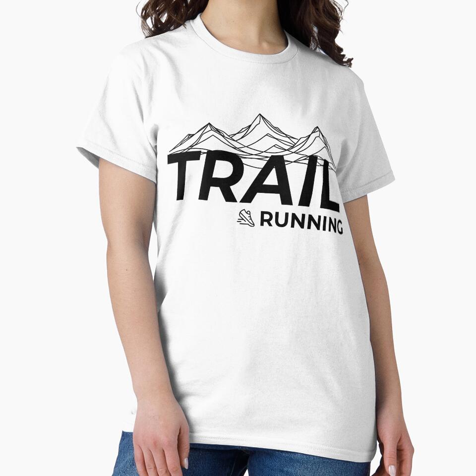 Trail running mountain minimalist line art by OutdoorMemories