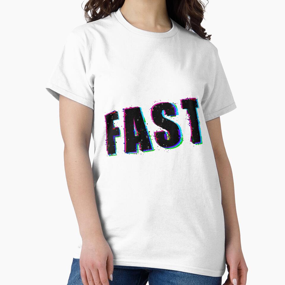 FAST Neon Glitch Typography by Ink_craft