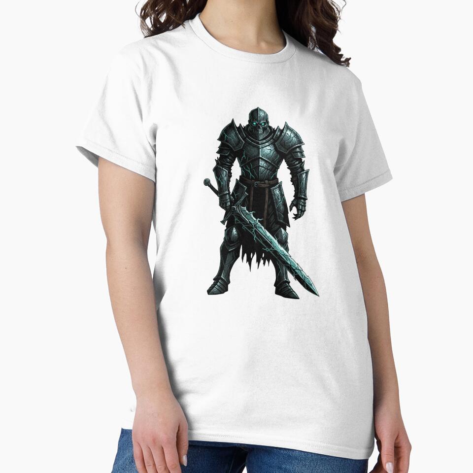 Dark Undead Knight – Shadow Warrior Fantasy Gamer Art by VireonTees