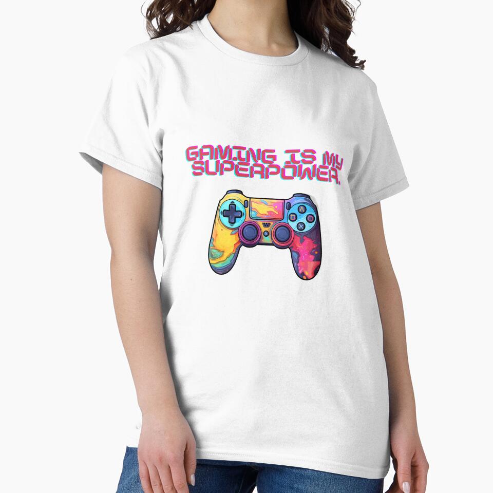 Gaming Is My Superpower | Sticker, T-Shirt by NicolasGlowArt
