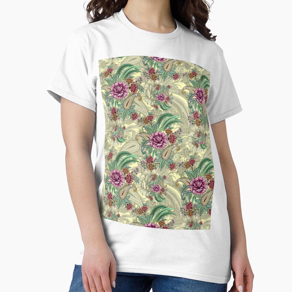hand drawn floral paisley pattern by vidyaroul
