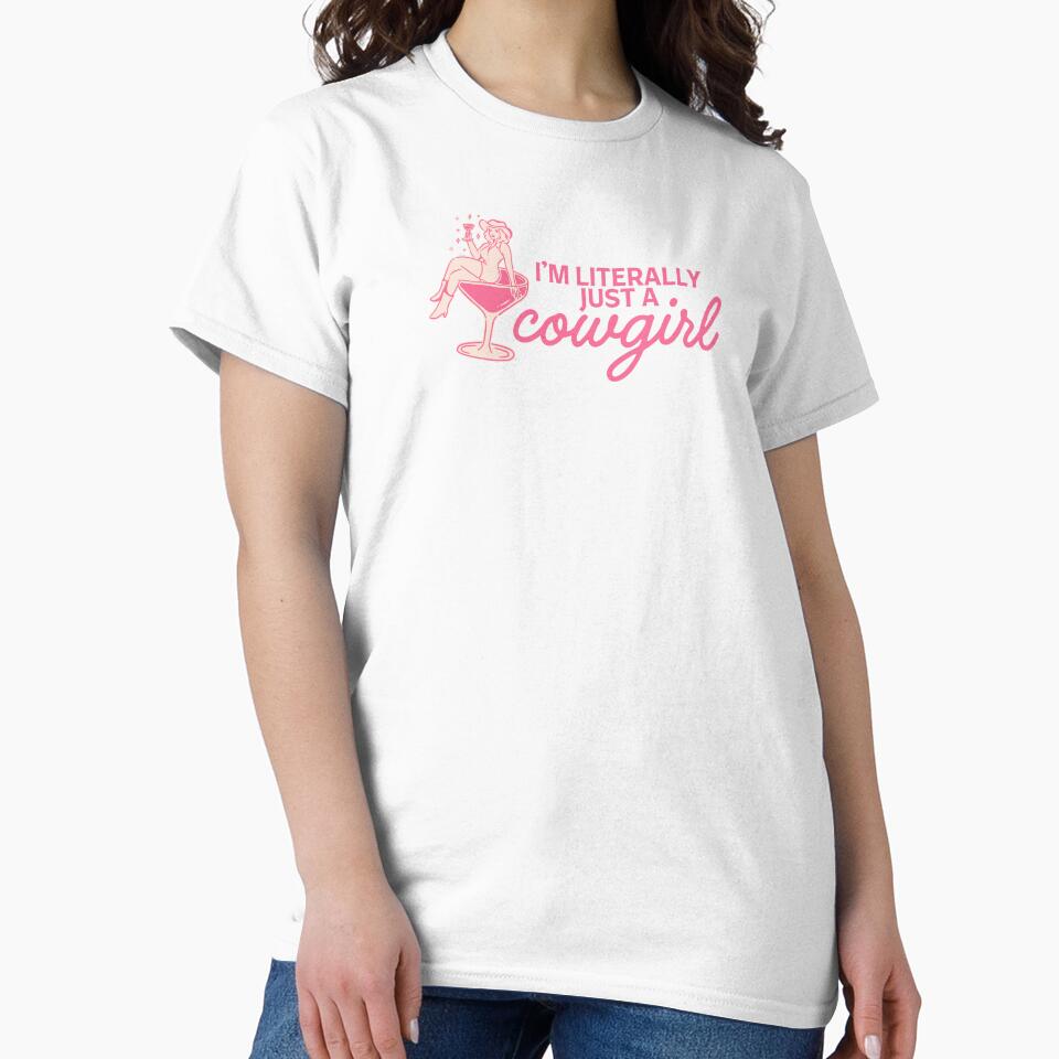 I’m Literally Just a Cowgirl | Pink Western Cowgirl Cocktail Aesthetic Design by Annotated Aesthetic