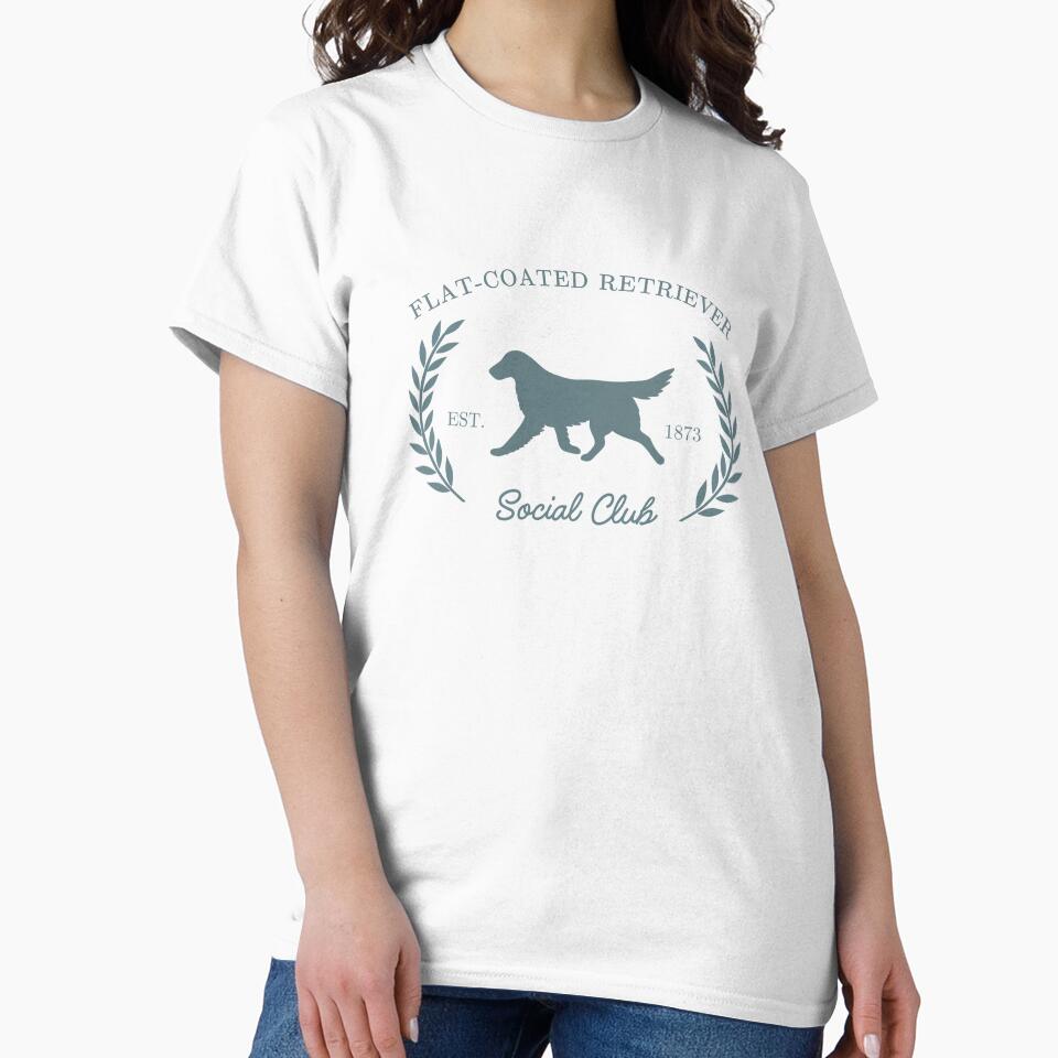 Flat-Coated Retriever Social Club- Blue/Green by KatiesCanines