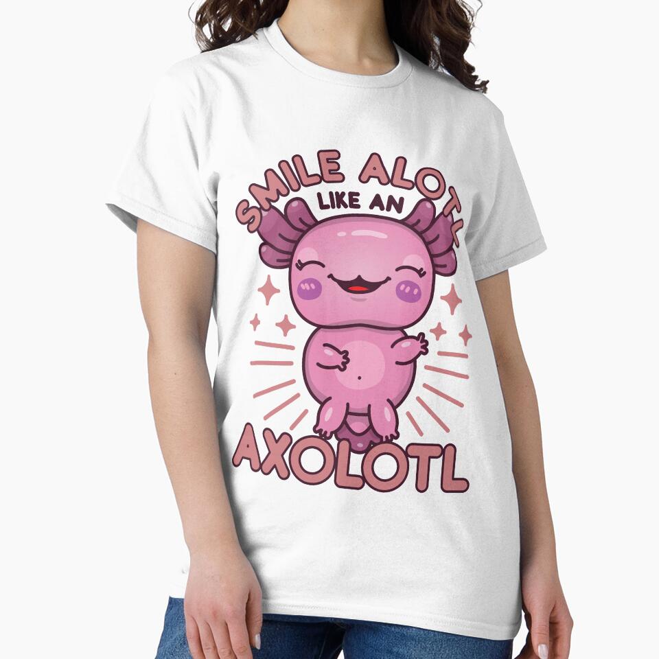 Funny, Cute and Kawaii Smile Alotl Like an Axolotl Design for Axolotl Lovers - Animal Lovers by NightGleam