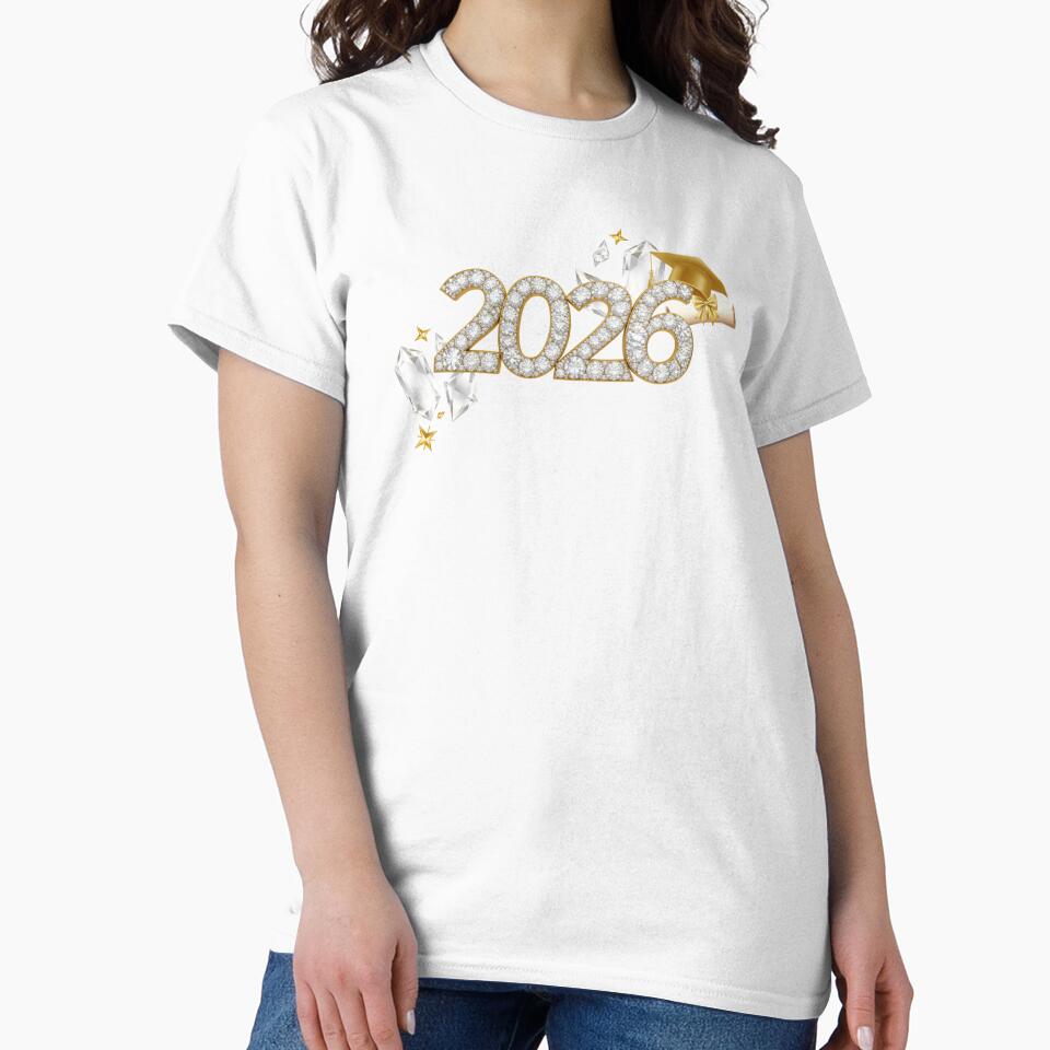 Graduate 2026 with Diamonds, Stars & Gold Graduation Hat by JeweledDesigns
