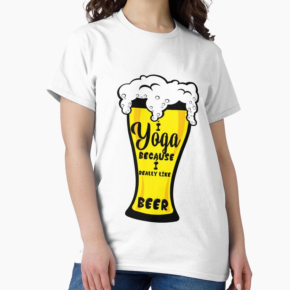 Yoga And Beer, I Really Like Yoga by BitcoinBros