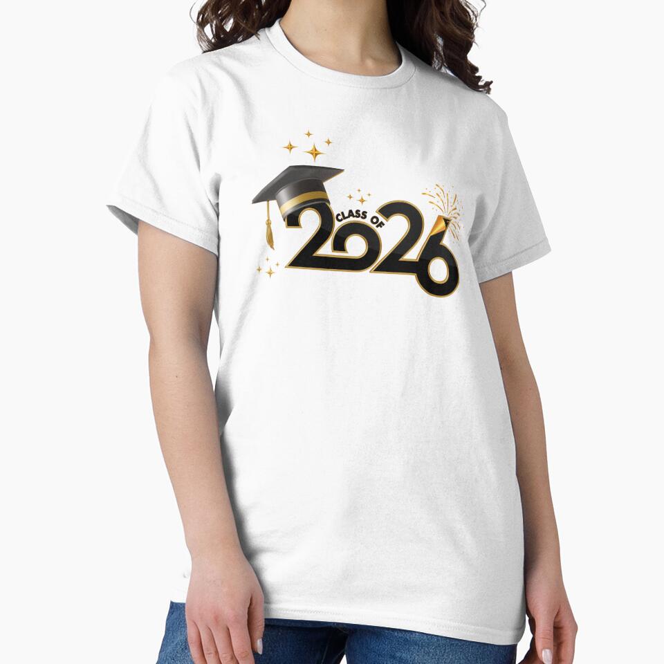 Class of 2026 Graduate with Black Graduation Hat & Stars by JeweledDesigns