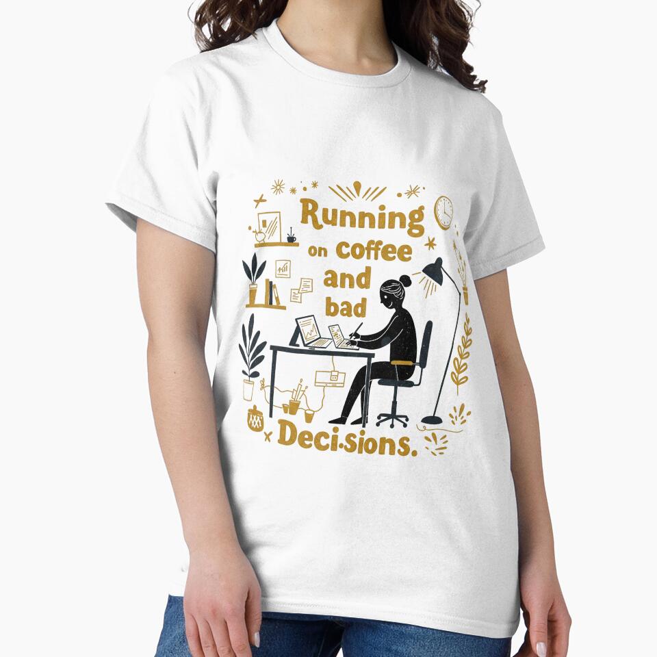 Caffeine Lover Funny T-Shirt | Coffee & Chaos Life Tee by GalaxyInstore