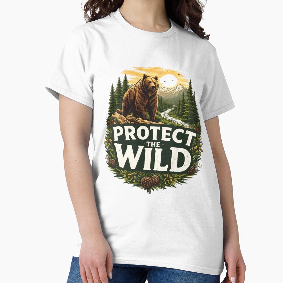 Protect The Wild Mountain Bear Shirt by PawTheory