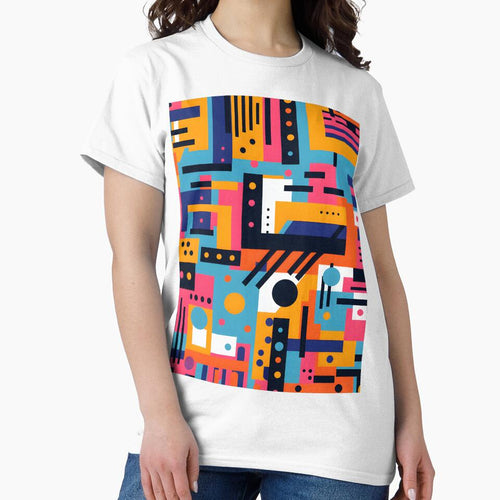 Abstract Geometric Pattern, Colorful Geometric Shapes by TornadoVibes