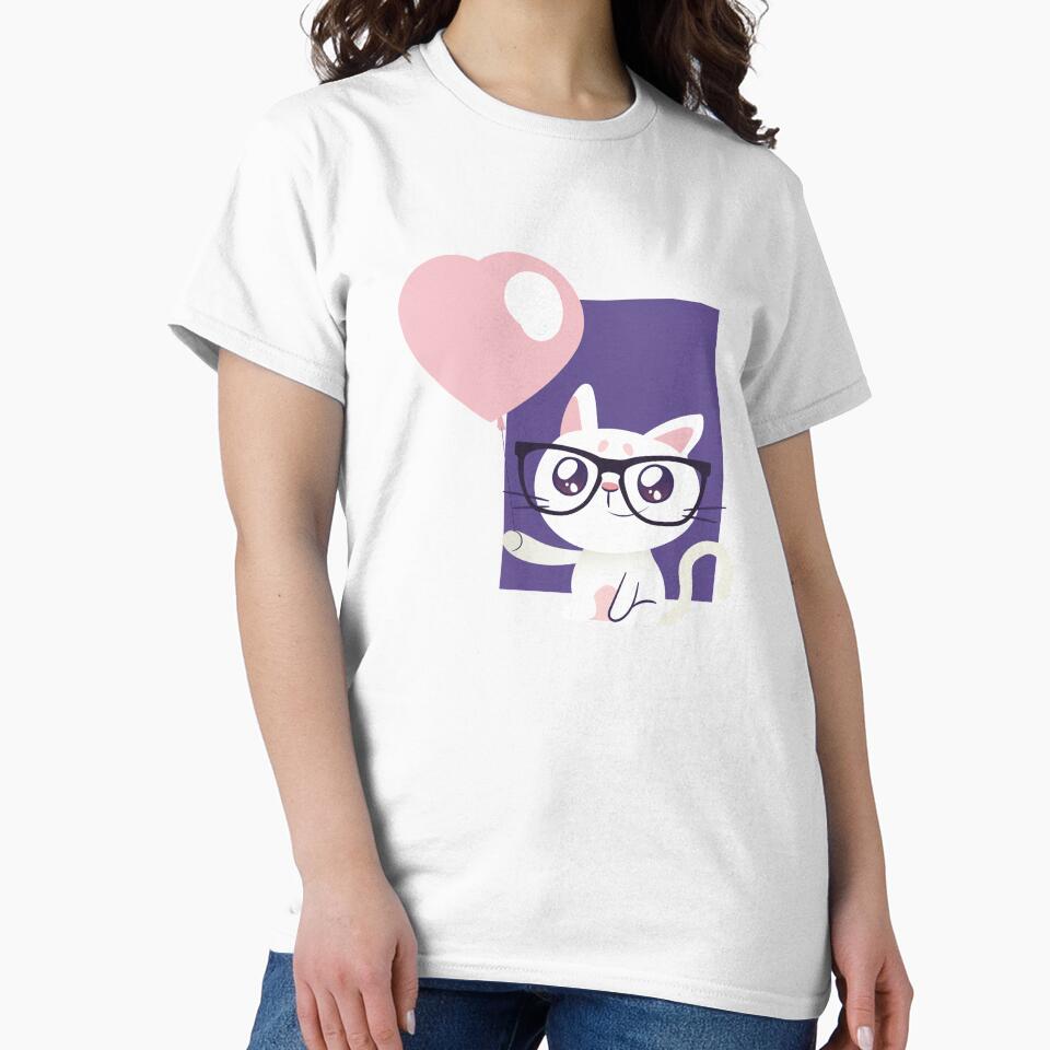 Cute Cat design For Cat Mamas - Cartoon Cat - Cat Mom by DNH Threads