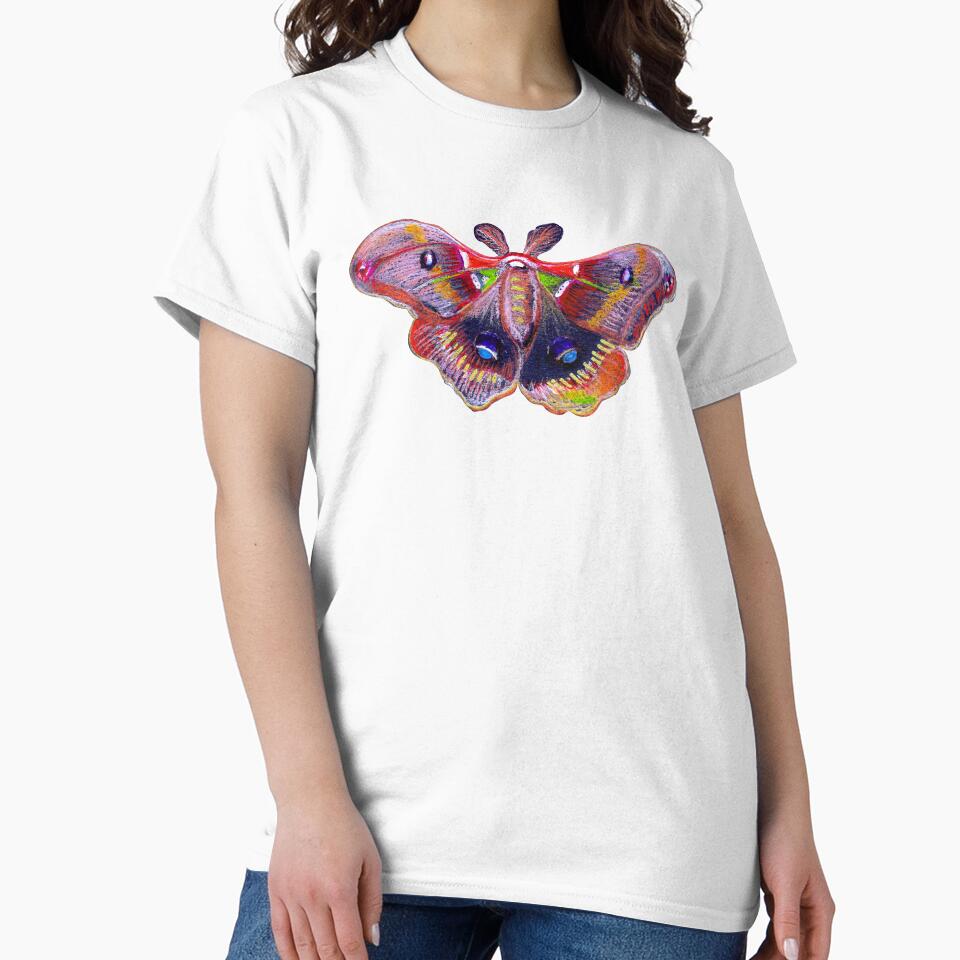 Colorful Moth - Black by Negin Mf Designs