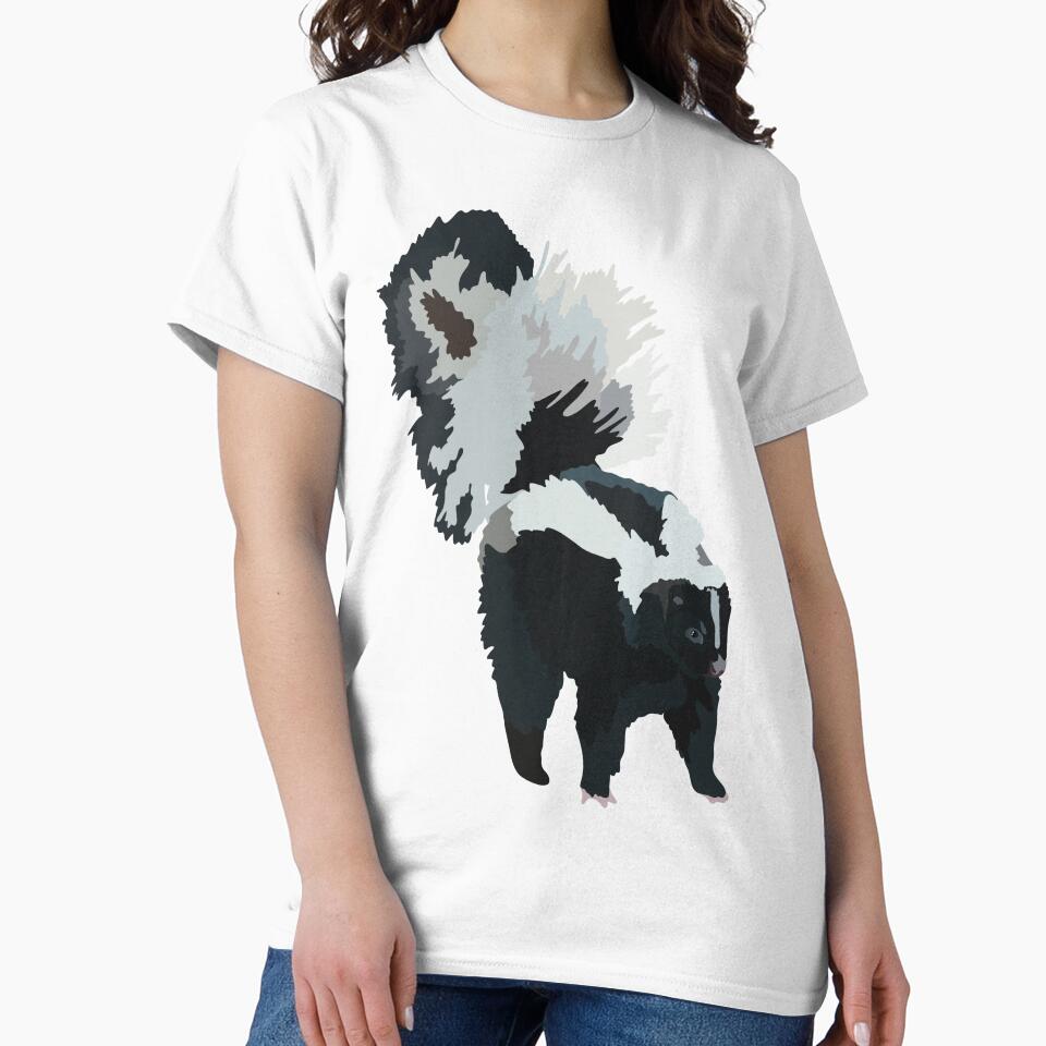 S is for Skunk, Skunk Illustration – Cute and Distinctive Woodland Mammal Artwork by PrettylittlepastelUk
