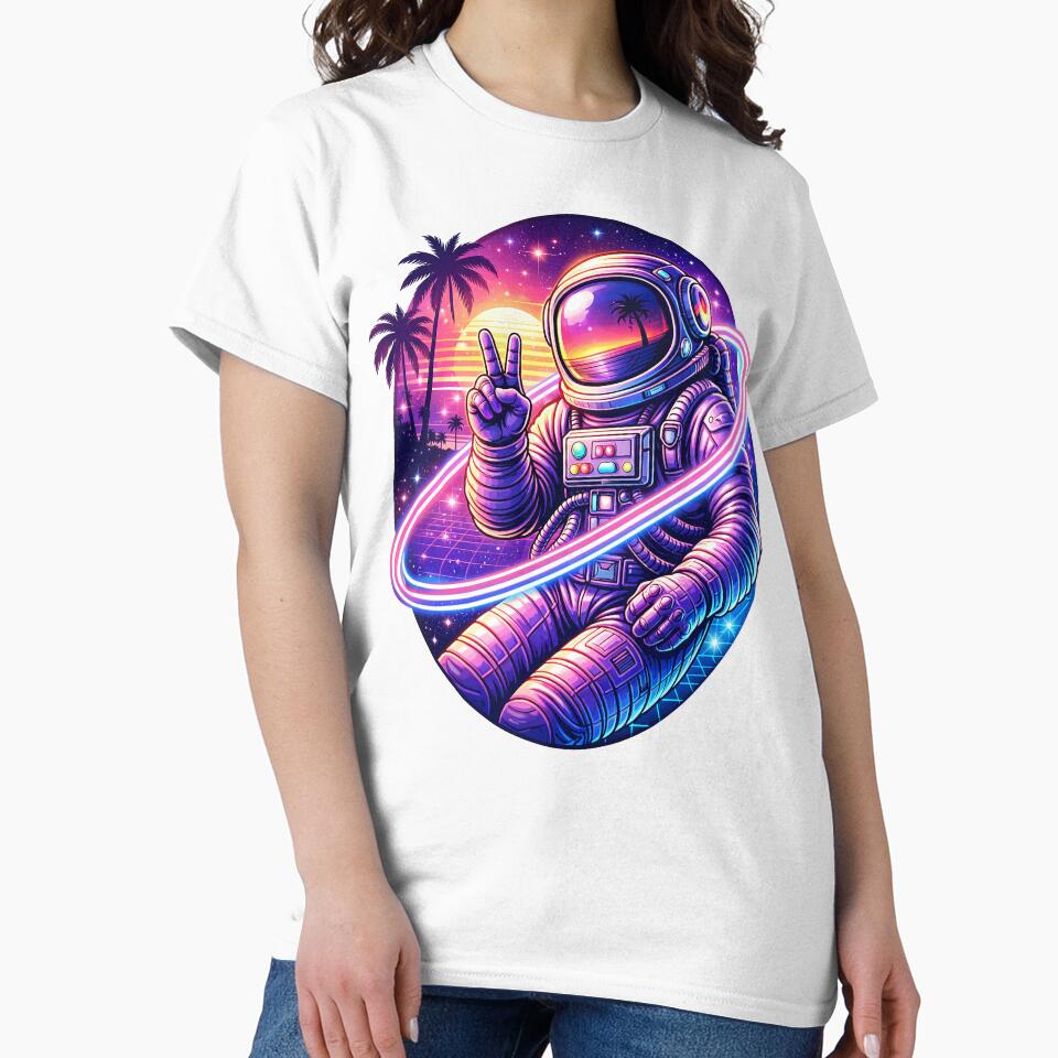 Vaporwave Astronaut Retro Sunset Aesthetic by TunikaSVEN93