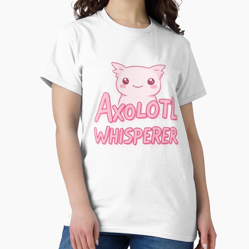 Kawaii Axolotl Whisperer – Cute Pink Axolotl Sticker – Adorable Amphibian Lover Design by MadeByACJ