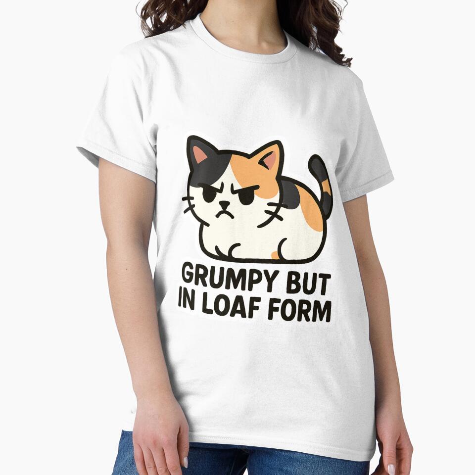 "Grumpy Loaf" Funny Kitten Vector Sticker by catastrocat