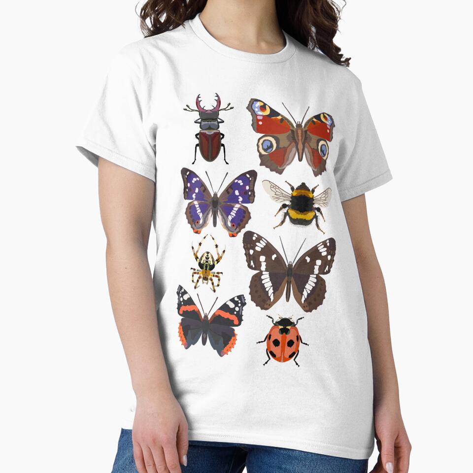 B is for British Insect, British Insects | Nature Lover & Wildlife Art Design by PrettylittlepastelUk