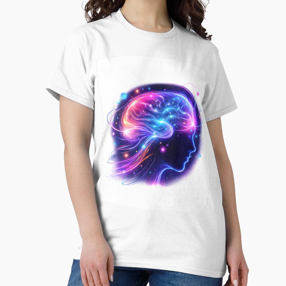 Neon Mindscape – Futuristic Abstract Human Head Digital Art by NomadUSArt