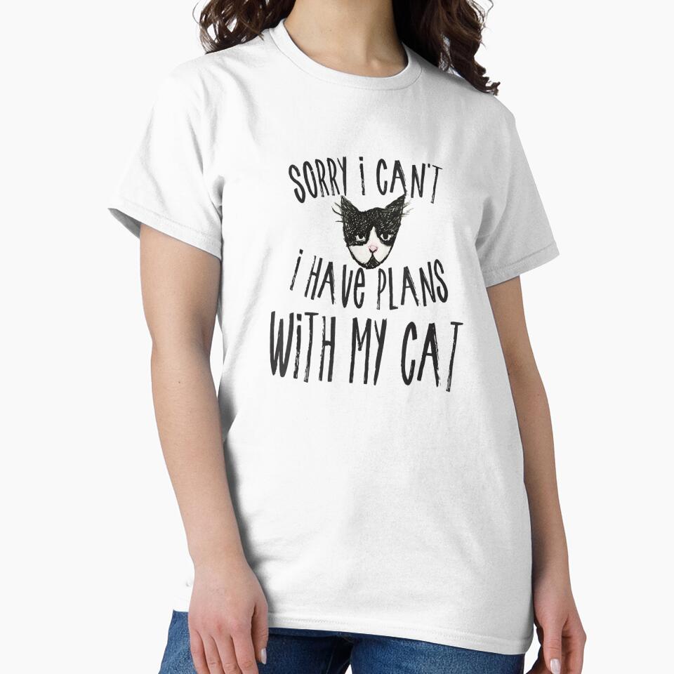 Sorry I can't I have plans with my Cat Funny Cat Owner Gift by SadikShop
