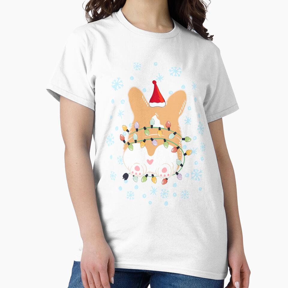 Cute Christmas Corgi Butt - Red 1 by Lulupainting