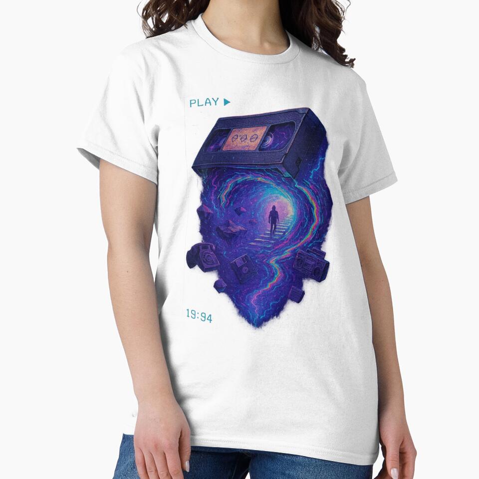 VHS Portal – Retro Glitch Aesthetic Sci-Fi Dreamscape by Napini