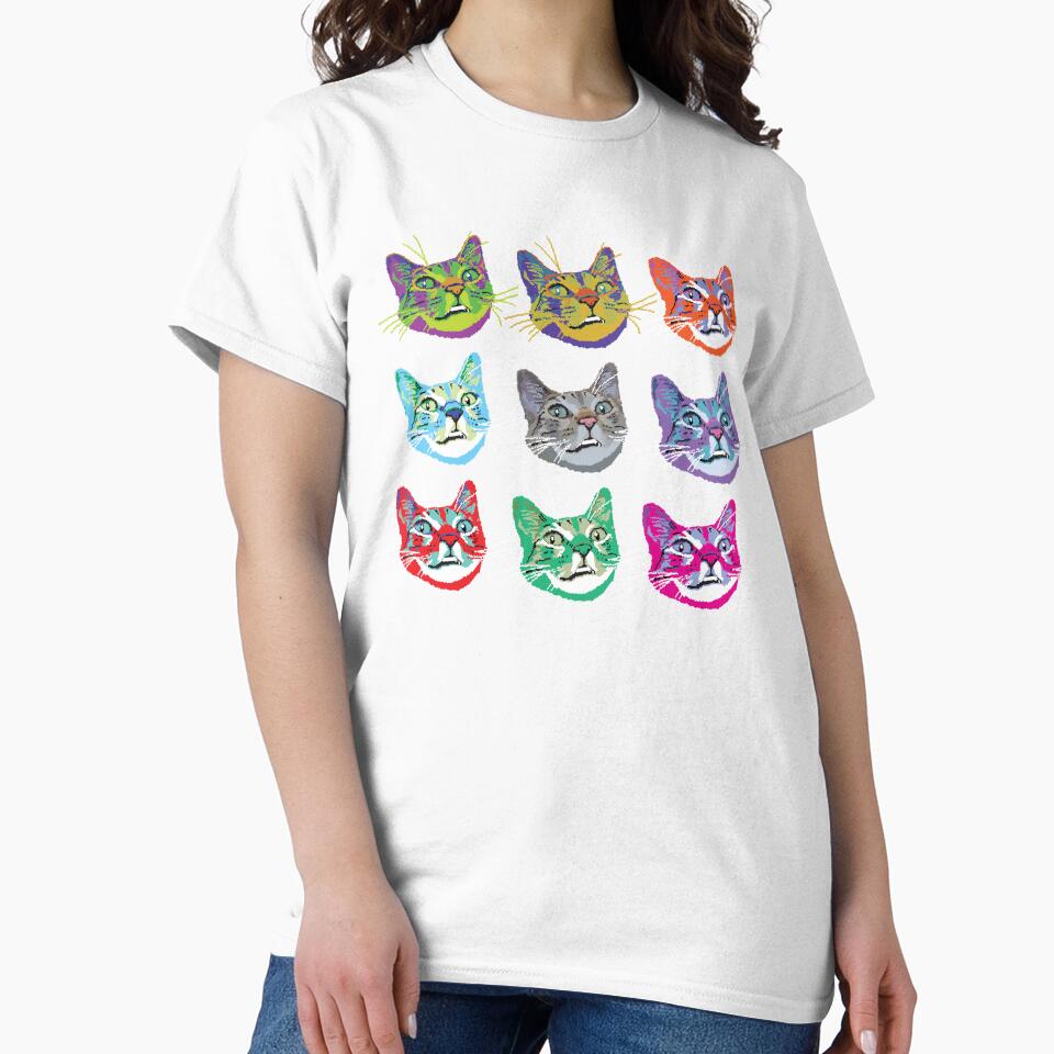 Pixel Tabby Cat Pop Art by meltdwn designs