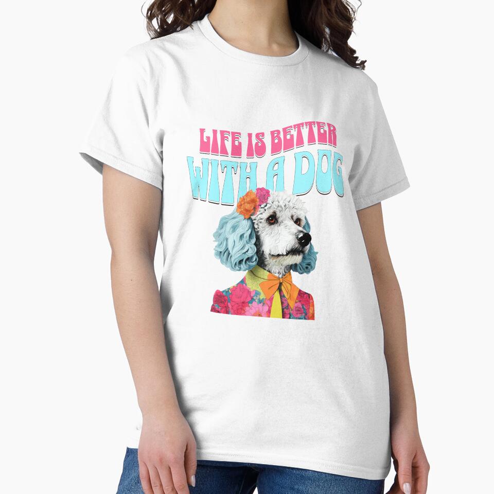 life is better with a dog - white doodle by KimRG