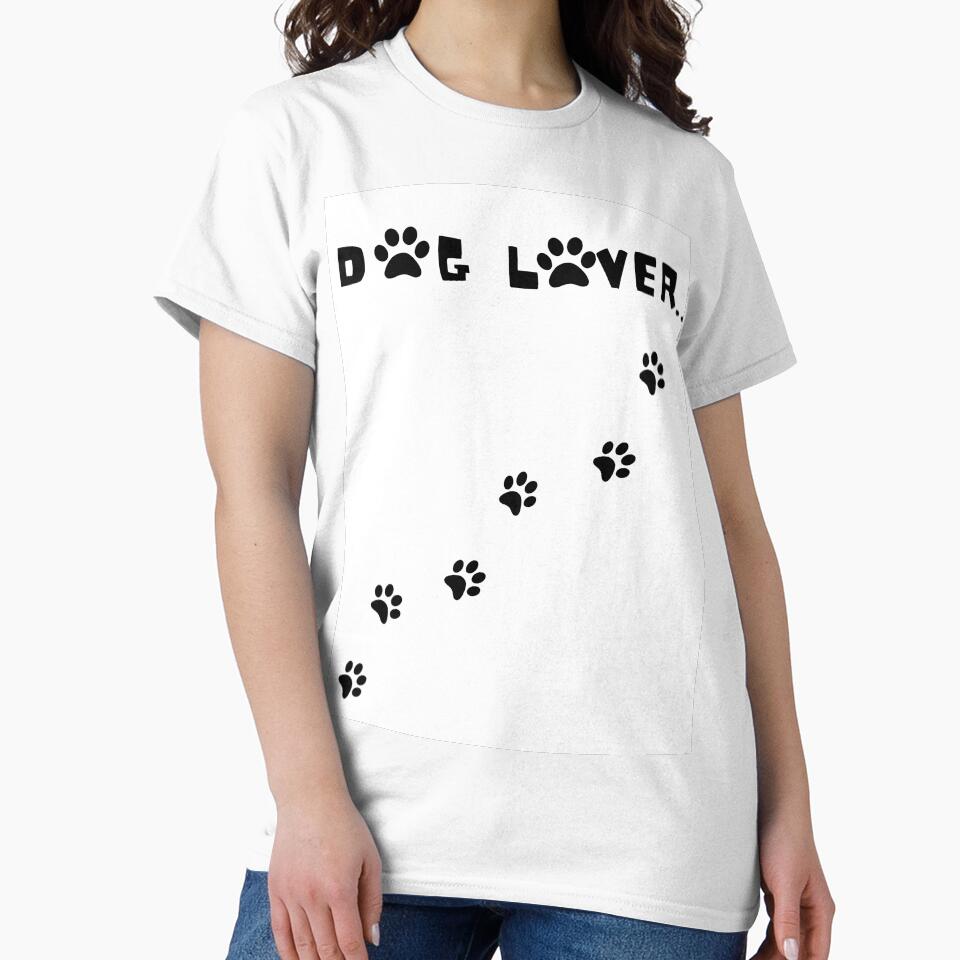 Dog Lover TShirt - Paw Print Dog T-Shirt by RudeCotton