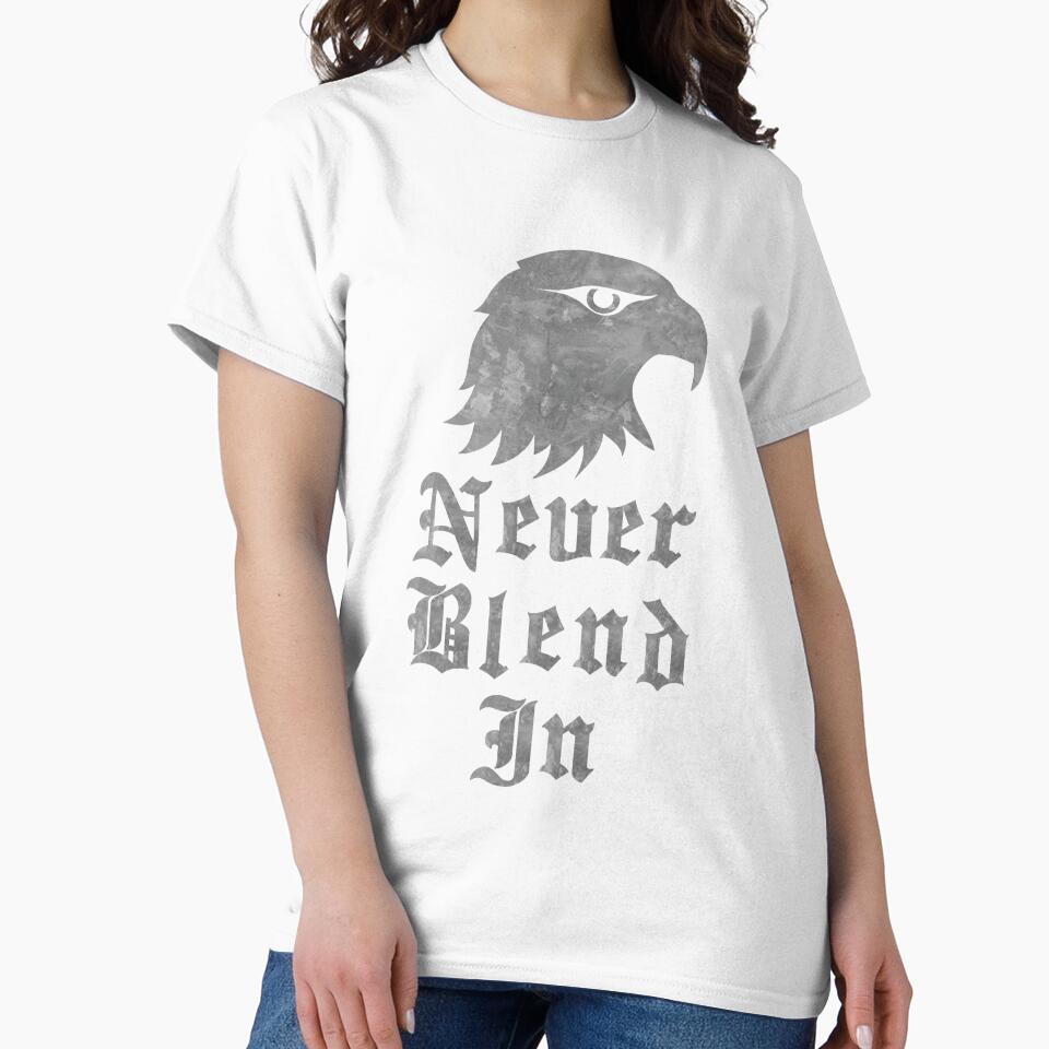 Never Blend In Falcon Streetwear Hoodie Design by quietvisualsco