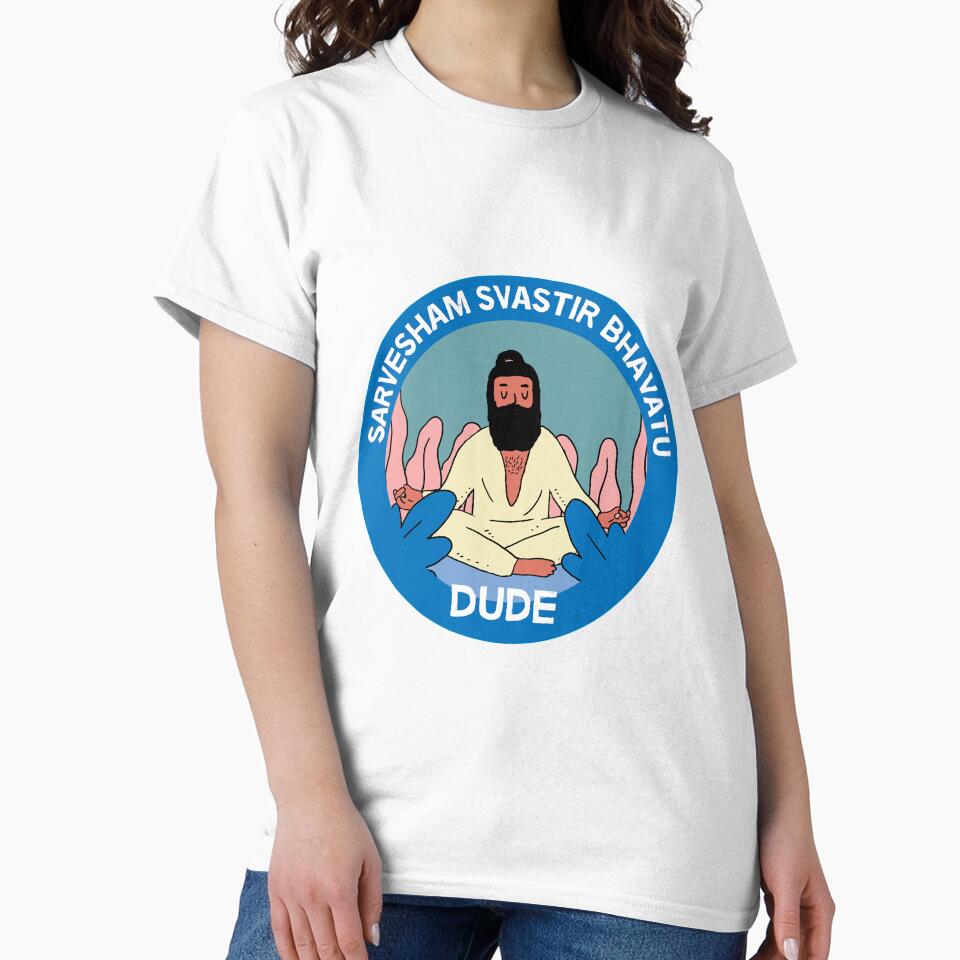Funny Yoga Meditation shirt - Funny Yoga Meditation Dude- Sarvesham Svastir Bhavatu - Yoga Leggings - Funny Yoga Gifts by happygiftideas